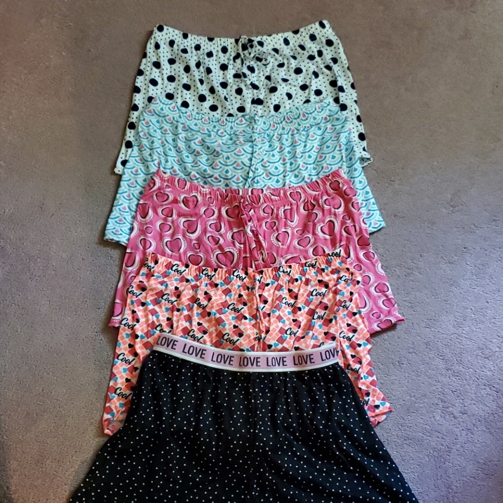 Lot of 5 pj bottoms washed never worn